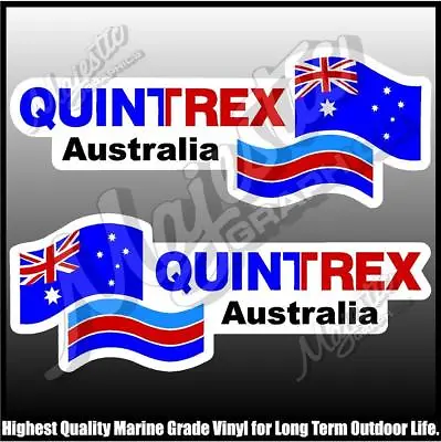 QUINTREX AUSTRALIA - 450mm X 150mm X 2 - LEFT & RIGHT PAIR - BOAT DECALS • $31.50