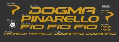 $39 • Buy Pinarello Dogma F10 Custom Made Frame Decal Set Gold