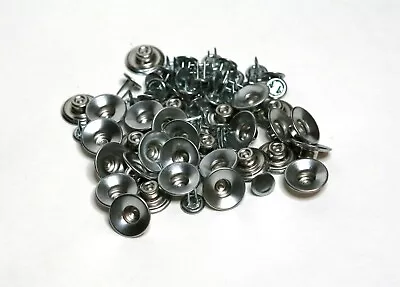 Jeans Jacket Button Metal Silver Button Twin Prong Tack High Quality Made In USA • $2