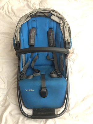 £28 • Buy UPPABaby Vista Rumble Seat 2015+ Blue (Georgie) + Adaptors Rain & Insect Covers