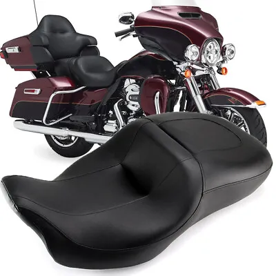 $185.95 • Buy Driver Passenger Two-Up Seat For Harley Electra Glide Classic FLHTC FLHTK 08-22