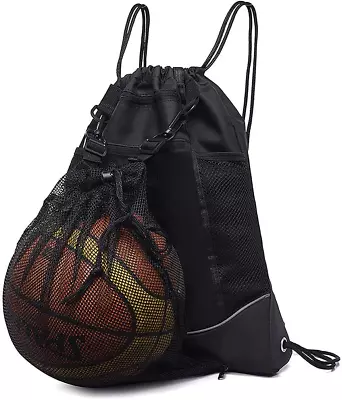 Drawstring Basketball Backpack Boys Foldable Soccer Backpack Gym Bag Sackpack S • $31.96