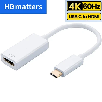 $9.49 • Buy USB 3.1 Type C To HDMI 2.0 Adapter Cable Converter 4K 60Hz Macbook Chromebook
