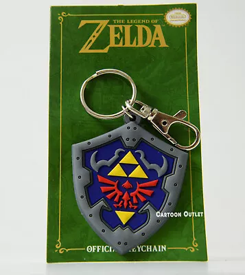 Legends Of Zelda Keychain Shield Rubber Metal Clip Gift New • $8.99