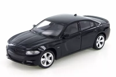 2016 Dodge Charger R/T Black - Welly 28079D - 1/24 Scale Diecast Model Toy Car • $17.50