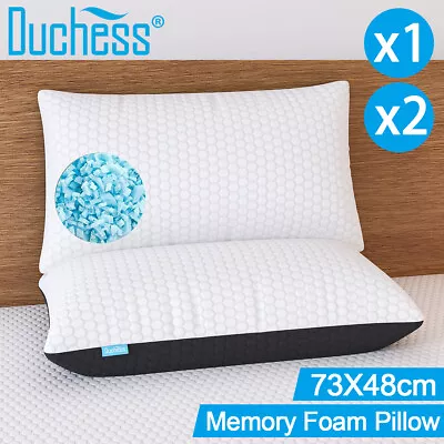 Duchess Premium Bamboo Shredded Cool Gel Memory Foam Bed Pillow Hypoallergenic • $27.90