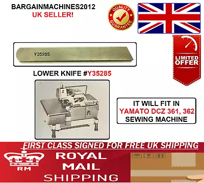 Y35285 Lower Knife Yamato Dcz-341342 Series Industrial Sewing Machine Part • £9.99