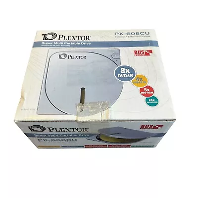 Plextor Super Mini Portable DVD CD Drive PX-608CU All Formats NIB NEW Open Box • $100