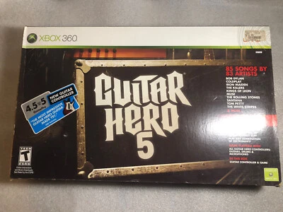 Guitar Hero 5 Bundle Kit 2009 Guitar & Game Xbox 360 - Brand New Factory Sealed- • $486.66