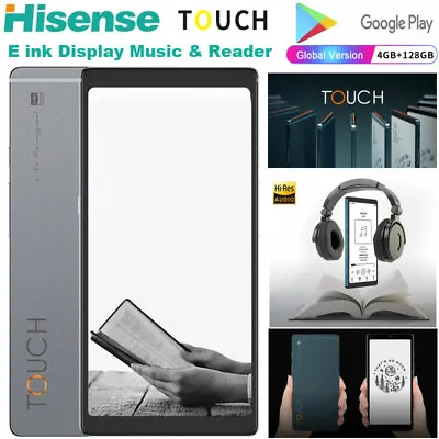 Hisense TOUCH Music Player Reader 5.84  E Ink Screen Wifi Bluetooth 128GB Silver • £274.44