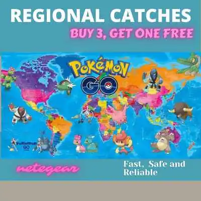 $1.95 • Buy Pokémon Go REGIONAL CATCHING✔️ All Regionals Available ✔️Buy 3, Get 1 FREE✔️
