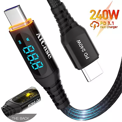 240W USB C Type C Fast Charger Cable Two Way Charging Data Sync Cord LED Display • $24.99
