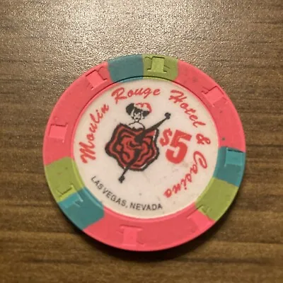 $5 Moulin Rouge Vintage Obsolete Las Vegas Nevada  Casino Chip • $59.99
