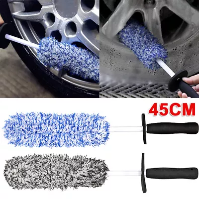 Car Wheel Cleaning Brush Tire Washing Clean Soft Bristle Tyre Rim Cleaner Tool • $16.53