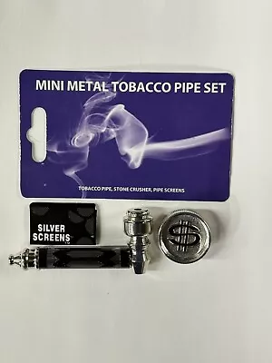 Mini Metal Tobacco Pipe Set. Assorted Colors • $7.99