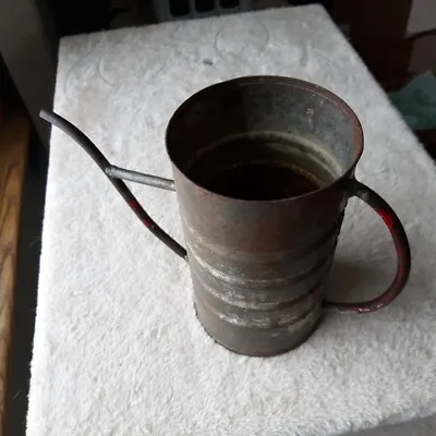 Vintage Farm Homemade Primitive Rustic Tin Watering Can W/copper Spout & Handle • $30