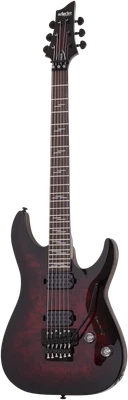 $549 • Buy Schecter 2453 Omen Elite 6 FR Guitar, Rosewood Fretboard, Floyd, Black Cherry Bu