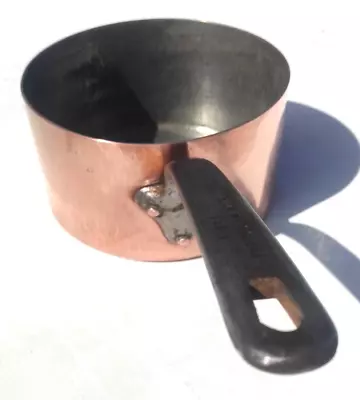 Vintage 8.7inch French Copper Saucepan Hammered Menagere Paris Tin Lining 5lbs • $266.36