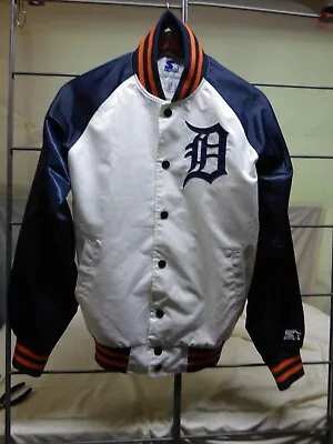 Men's Detroit Tigers Starter MLB Satin Dugout Jacket Windbreaker Size S  Snap • $45