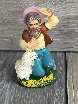 Christmas Nativity Cowboy Shepard Replacement Piece Italy Vintage • $7.99