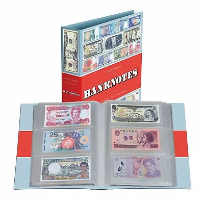 Christmas Gift Banknotes Album Currency Collection Paper Money Binder Lighthouse • $49.97