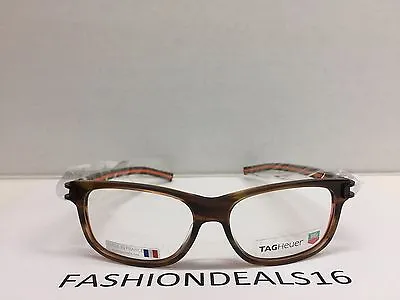 New Tag Heuer W/TAGS 7606 Track S Havana Orange TH7606 002 54mm Eyeglasses  • $199.99