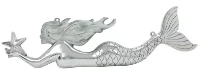 Polished Aluminum Metal Large Hanging 3D Mermaid  Star Figure Sculpture Nautical • $299.99