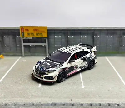 AU YM 1:64 JDM Civic Type R FK8 Geisha Racing Sports Model Diecast Resin Car BN • $115.49