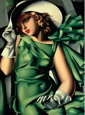 Tamara De Lempicka - Young Lady With Gloves 1930 CANVAS WALL ART 20X30 INCHES  • £23