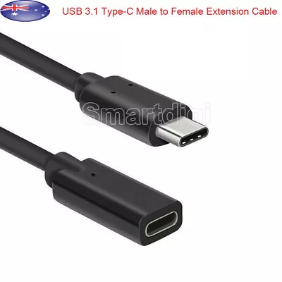 $9.99 • Buy USB 3.1 Type-C Male To Female Extension Cable USB-C Thunderbolt 3 Extender AU