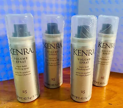 KENRA #25 Volume Super Hold Finishing Hair Spray - Travel Size 1.5 Oz - Lot Of 4 • $22.95