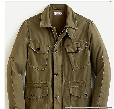 J CREW WALLACE & BARNES European Combat Jacket Tacklebox Olive Large M Rare NWT • $139.99