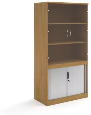 Systems Combination Unit With Tambour Doors And Glass Upper Doors 2000mm High Wi • £756.82