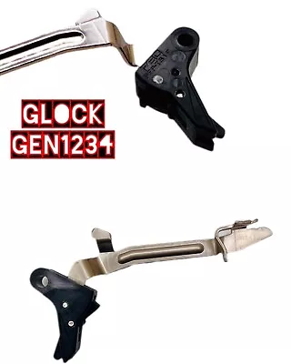 For 1 NSA Flat Face Trigger For Glock Gen 3 4 Drop In Dagger Defense. • $25.60