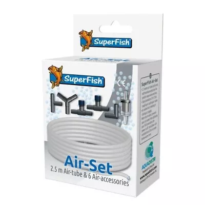 £7.49 • Buy Superfish Aquarium Air Starter Accessory Set 6pcs Connector Valve Airline Clamps