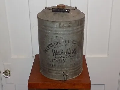 Vintage Valvoline Oil Company Lenox Boston Mass Galvanized Can With Spigot • $120