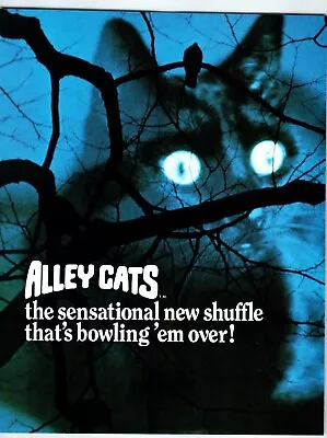 Alley Cats Shuffle Alley Bowling Lane Arcade Game Flyer 8.5  X 11  Retro 1985 • $12.75