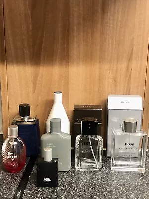 Empty Aftershave Bottles 1xVersace 1 XBoss 1 X CK1 X Lacoste1x M&S 2 X Zara • £12.50