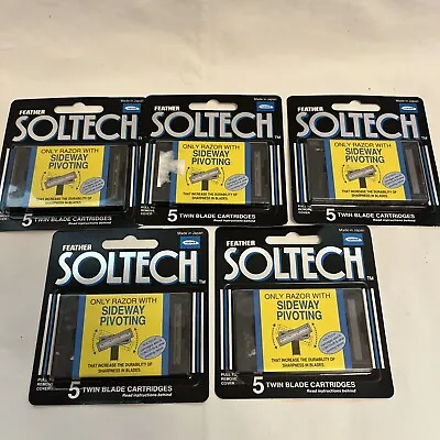 25 Blades Feather SOLTECH Razor Blades For Gillette ATRA CONTOUR VECTOR+ Razor • $30.35