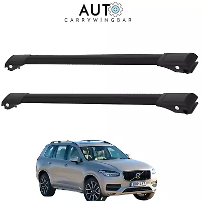 Roof Cross Bars For Volvo XC90 2016-2024 Carrier Aluminium Racks Black • $129.99