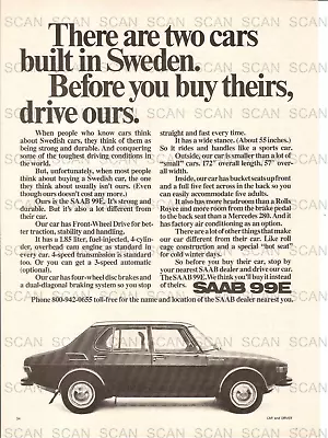 1971 Saab 99E Automobile Vintage Magazine Ad • $7.99