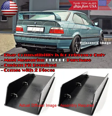 Pair Of Bumper Spoiler Diffuser Splitter Shark Fin Winglet Wing For VW Porsche • $49.95