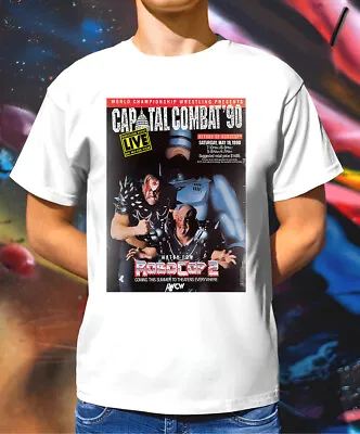 £8.99 • Buy Capitol Combat '90 Robocop NWO WCW NWA WWE WWF AEW NJPW Retro T-Shirt All Sizes