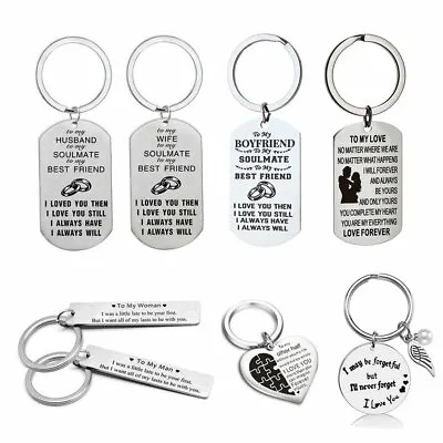 Perfect Valentine's Day Gift For Him Her Personalised Keyring Anniversary Resent • £3.99