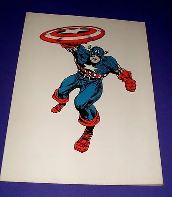 Captain America Poster (1970 Marvel Super-Heroes MMMS) 15  X 19  Jack Kirby Art • $297.77