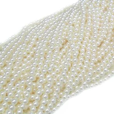 £1.20 • Buy ❤ Cream/White ACRYLIC PEARLS 3mm - 12mm Jewellery Making Spacer Beads  ❤