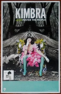 KIMBRA Vows Ltd Ed New RARE Tour Poster! FOSTER THE PEOPLE M83 LORDE THE XX • $34.99