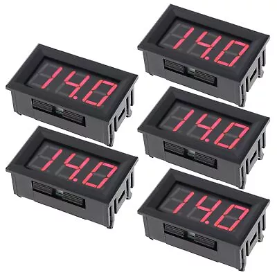 5 Pack DC 5-120V Digital Mini Voltmeter 2 Wire 0.56 Inch LED Display Panel Fo... • $21.48