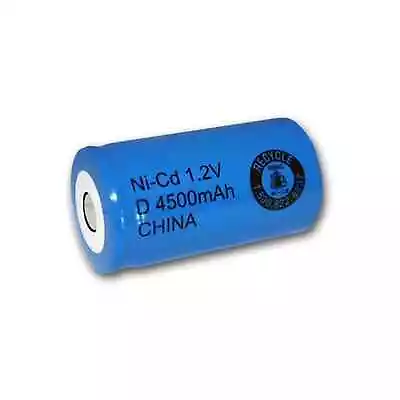 Exell 1.2V 4500 MAh NiCD D Rechargeable Battery Flat Top Cell • $10.95