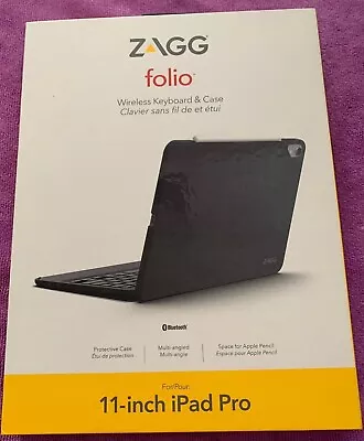 $22.99 • Buy ZAGG Folio Bluetooth Backlit Keyboard Case IPad Pro 11, OBN!!